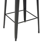 Bar Table Black 60x60x108 cm Solid Pine Wood Steel