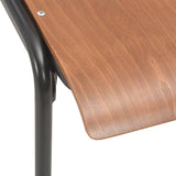 Dining Chairs 2 pcs Brown Solid Plywood Steel - Close-Up Angle