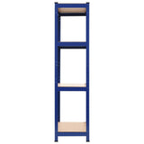 Storage Shelves 2 pcs Blue 80x40x160 cm Steel and MDF - Top-Down View