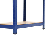 Storage Shelves 2 pcs Blue 80x40x160 cm Steel and MDF - Extra Image