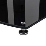 Aluminum Speaker Stands 2 pcs Black Safety Glass - 45-Degree Angle