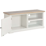TV Cabinet White 90x30x40 cm Wood - Front View