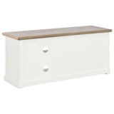 TV Cabinet White 90x30x40 cm Wood - 45-Degree Angle