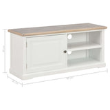 TV Cabinet White 90x30x40 cm Wood - Extra Image