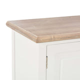 TV Cabinet White 120x30x40 cm Wood - Rear View