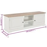 TV Cabinet White 120x30x40 cm Wood