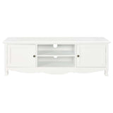 TV Cabinet White 120x30x40 cm Wood - Front View