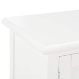 TV Cabinet White 120x30x40 cm Wood - Rear View
