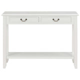 Console Table White 110x35x80 cm Wood