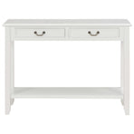 Console Table White 110x35x80 cm Wood