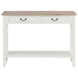 Console Table White 110x35x80 cm Wood