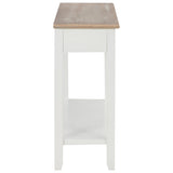 Console Table White 110x35x80 cm Wood - 45-Degree Angle