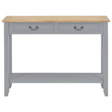 Console Table Grey 110x35x80 cm Wood - Side View