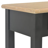 Console Table Black 110x35x80 cm Wood - Rear View