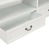 TV Cabinet White 120x30x40 cm Wood - Low Angle