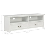 TV Cabinet White 120x30x40 cm Wood - Extra Image