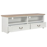TV Cabinet White 120x30x40 cm Wood - Front View