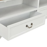 TV Cabinet White 120x30x40 cm Wood - Low Angle