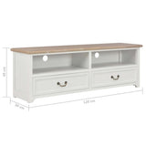 TV Cabinet White 120x30x40 cm Wood - Extra Image