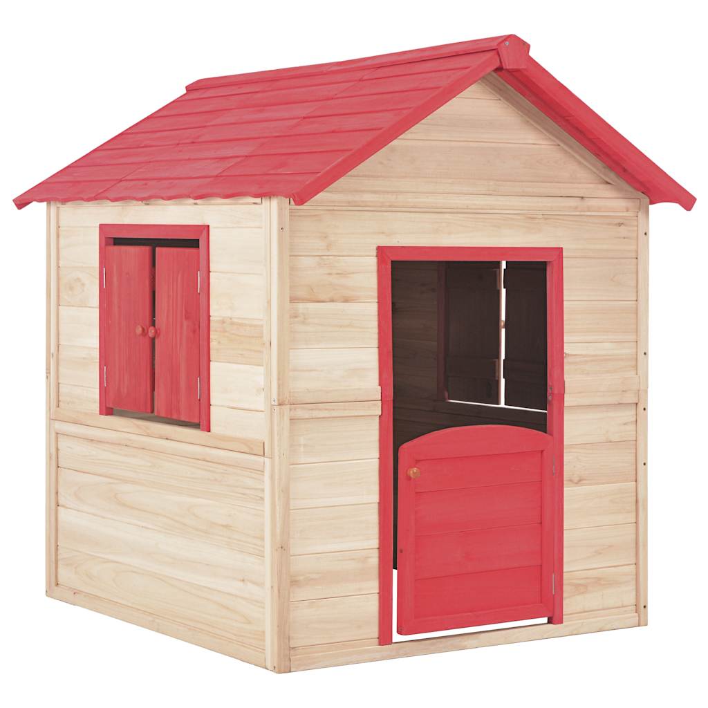 Kids Play House Fir wood Red