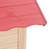 Kids Play House Fir wood Red - Low Angle