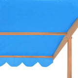 Sandbox with Adjustable Roof Fir Wood Blue UV50 - Close-Up Angle
