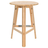 Foldable Bar Table 78 cm Fir Wood - Front View