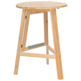 Foldable Bar Table 78 cm Fir Wood - Side View