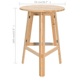 Foldable Bar Table 78 cm Fir Wood - Low Angle
