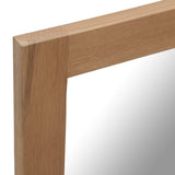 Mirror 50x140 cm Solid Oak Wood - Top-Down View