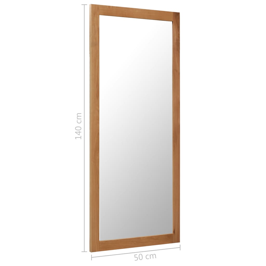 Mirror 50x140 cm Solid Oak Wood