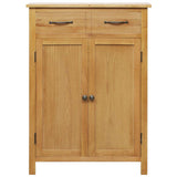 Shoe Cabinet 76x37x105 cm Solid Oak Wood - Front View