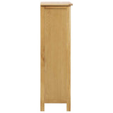 Shoe Cabinet 76x37x105 cm Solid Oak Wood - Side View