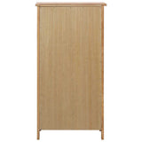 Shoe Cabinet 76x37x105 cm Solid Oak Wood