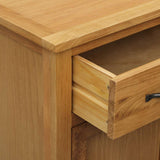 Shoe Cabinet 76x37x105 cm Solid Oak Wood - Rear View