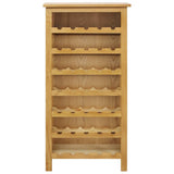 Wine Cabinet 56x32x110 cm Solid Oak Wood - Front View