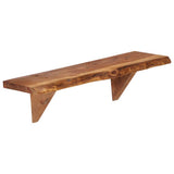 Wall Shelves 2 pcs 60x20x18 cm Solid Acacia Wood - Front View