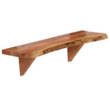 Wall Shelves 2 pcs 60x20x18 cm Solid Acacia Wood - Side View