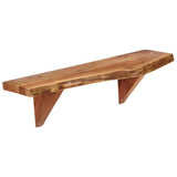 Wall Shelves 2 pcs 60x20x18 cm Solid Acacia Wood - Top-Down View
