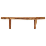 Wall Shelves 2 pcs 60x20x18 cm Solid Acacia Wood - 45-Degree Angle