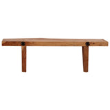 Wall Shelves 2 pcs 60x20x18 cm Solid Acacia Wood - Rear View