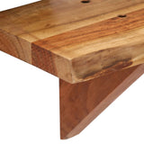 Wall Shelves 2 pcs 60x20x18 cm Solid Acacia Wood - Extra Image