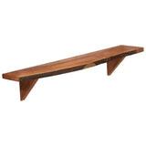 Wall Shelves 2 pcs 90x20x18 cm Solid Acacia Wood - Front View