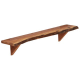 Wall Shelves 2 pcs 90x20x18 cm Solid Acacia Wood - Top-Down View