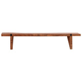 Wall Shelves 2 pcs 90x20x18 cm Solid Acacia Wood - Rear View