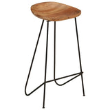 Bar Stools 2 pcs Solid Acacia Wood