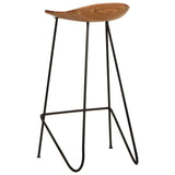 Bar Stools 2 pcs Solid Acacia Wood - Top-Down View