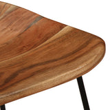 Bar Stools 2 pcs Solid Acacia Wood - 45-Degree Angle