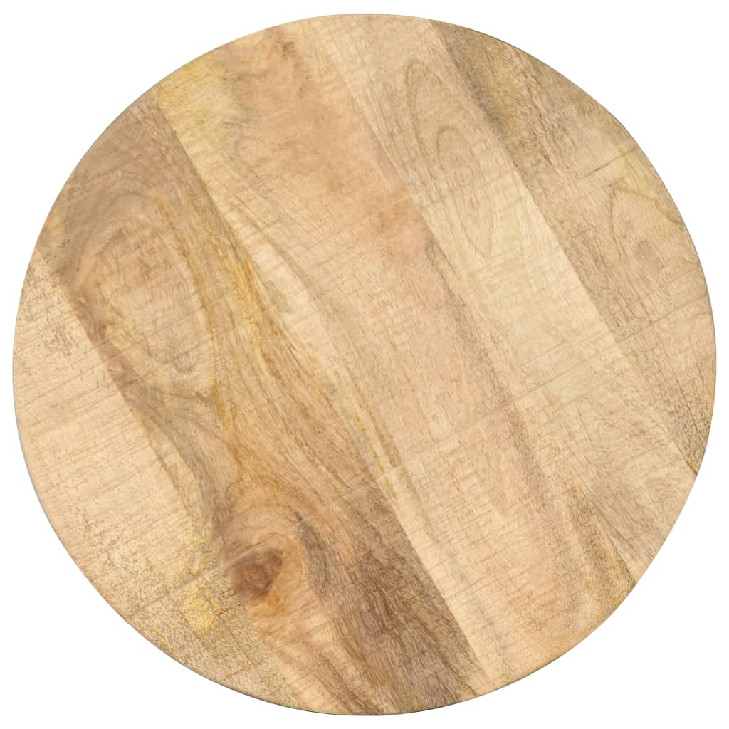 Side Table 45x(45-62) Cm Solid Mango Wood And Cast Iron