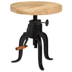Side Table 45x(45-62) Cm Solid Mango Wood And Cast Iron